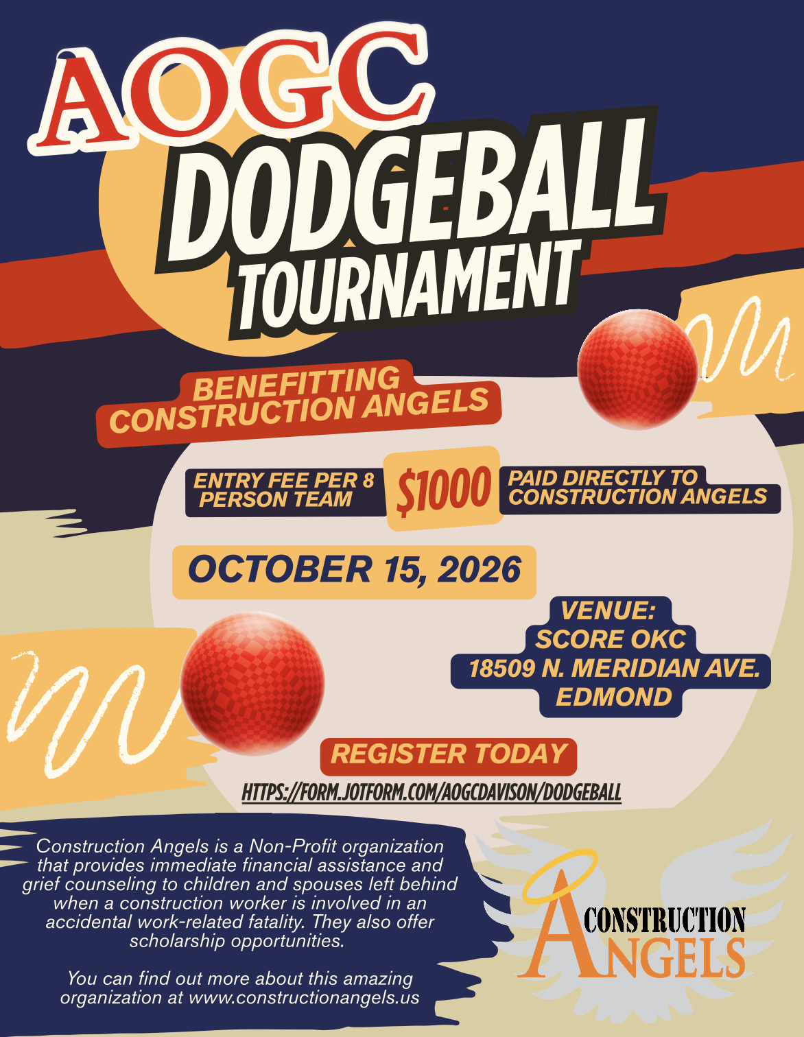 Flyer for AOGC Dodgeball Tournament